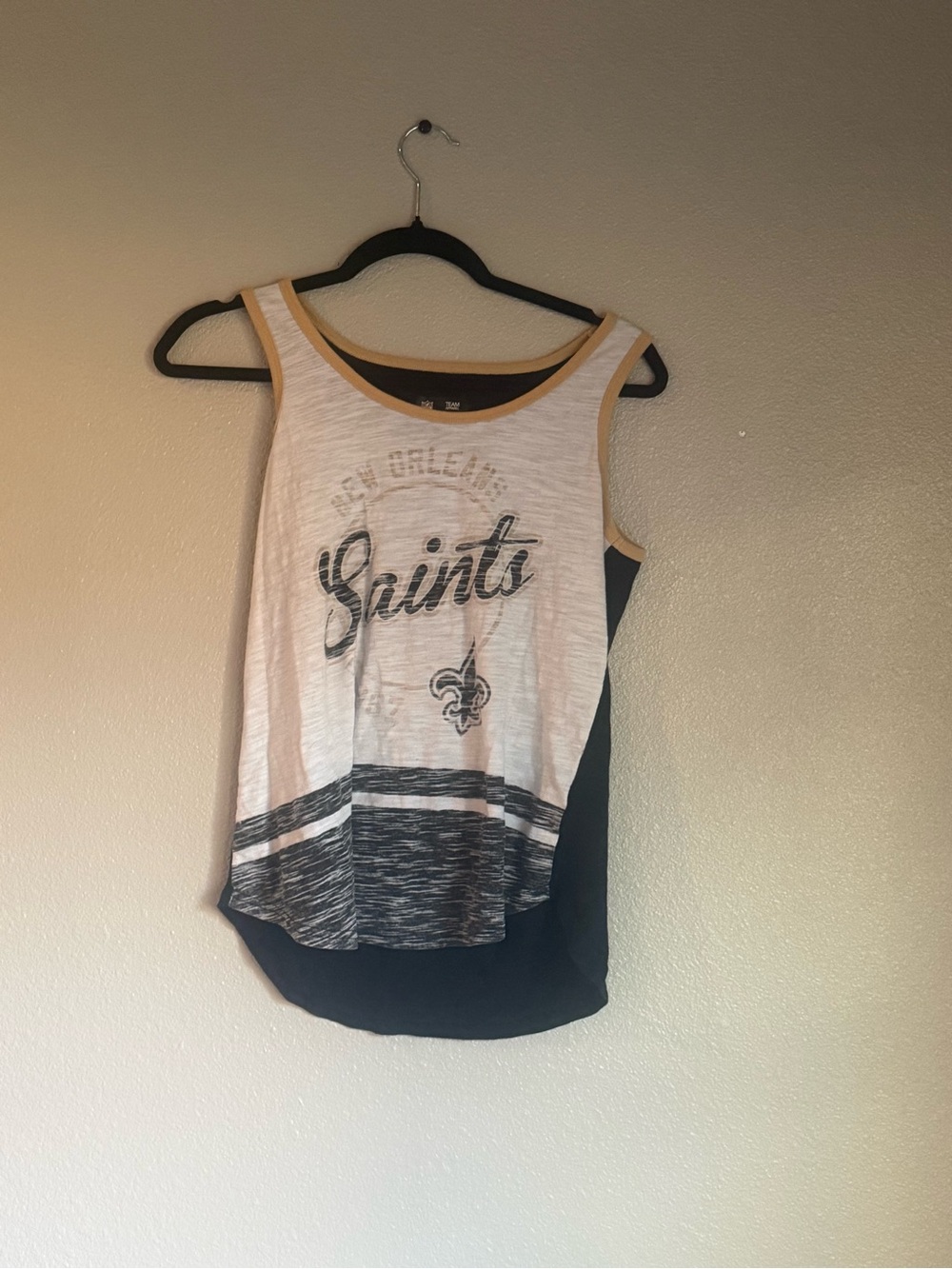 NFL New Orleans Saints Women's Tank Top - White, Black, Gold